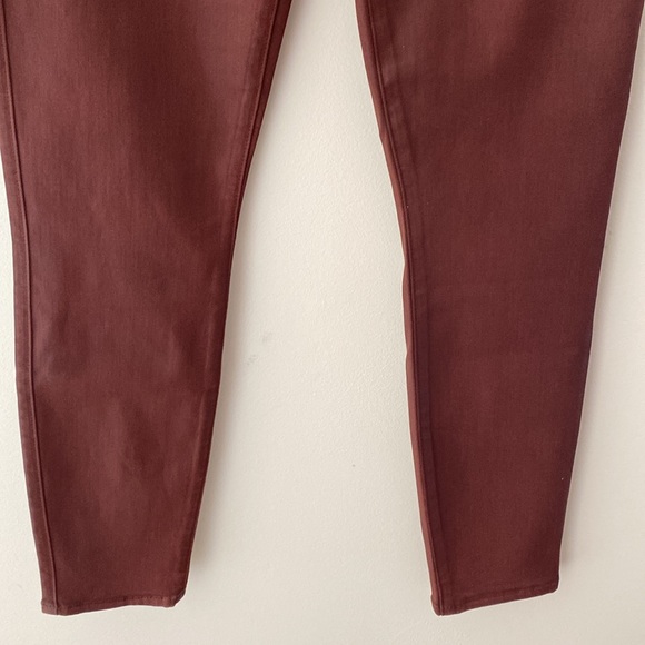 Paige Transcend -Hoxton High Waist Skinny Jeans Burgundy size 30 - Picture 3 of 11